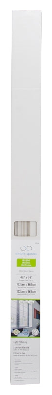 Simple Spaces PVCMB-16A Blind, 64 in L, 48 in W, Vinyl, White