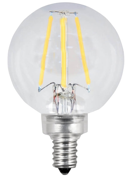 Feit Electric BPG1660/927CA/FIL/2 LED Lamp, Globe, 500 Lumens, 5.5 W, G16-1/2 Lamp, 60 W Equivalent, E12 Lamp Base