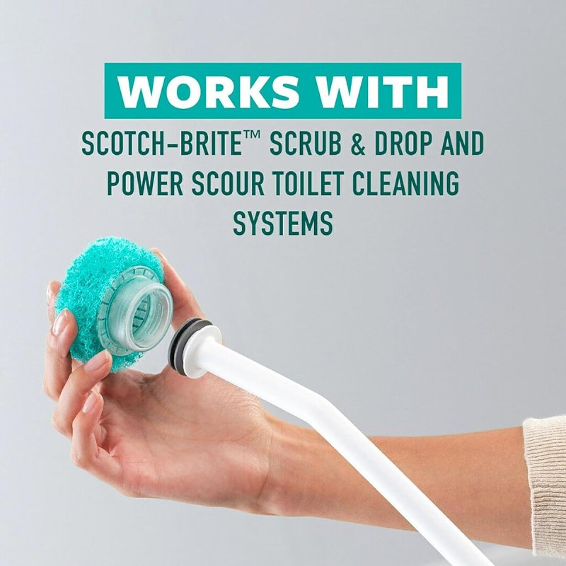 Scotch-Brite Power Scour Series 559-PS-RF-6 Disposable Scrubbing Pad, Polyethylene, Teal