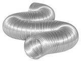 Dundas Jafine MFX38X Semi-Rigid Duct, 3 in Dia, 8 ft L, Aluminum, Silver