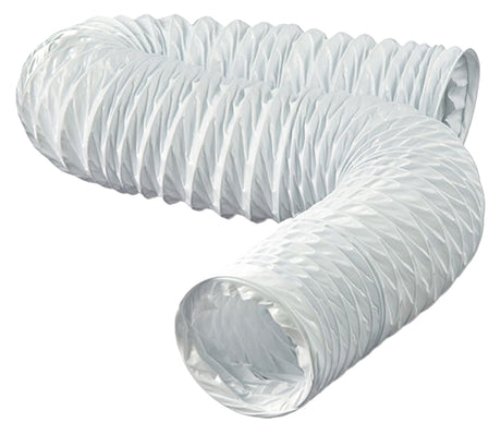 Dundas Jafine FD420ZW Flexible Duct, 4 in OD, 20 ft L, Vinyl