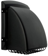 Dundas Jafine ProMax PROFESSIONAL Series PMH4BLKXZ Exhaust Hood, Plastic Hood, Black Hood, 4 in Duct