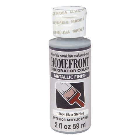 Homefront Metallic Silver Sterling Hobby Paint 2 oz, Pack of 3