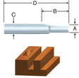 Vermont American 5/16 in. D X 5/16  x 1 in. X 2-1/4 in. L Carbide Tipped 2-Flute Straight Router Bit