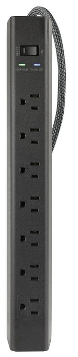 Powerzone ORPBSF405 Surge Strip, 4 ft L Cable, 7-Socket, Black