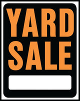 Hy-Ko Hy-Glo Series SP-111 Jumbo Identification Sign, YARD SALE, Fluorescent Orange Legend, Plastic, Pack of 5