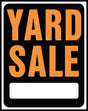 Hy-Ko Hy-Glo Series SP-111 Jumbo Identification Sign, YARD SALE, Fluorescent Orange Legend, Plastic, Pack of 5