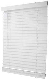 Simple Spaces FWMB-9 Blind, 64 in L, 27 in W, Faux Wood, White, Pack of 2