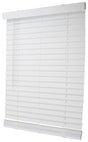 Simple Spaces FWMB-9 Blind, 64 in L, 27 in W, Faux Wood, White, Pack of 2