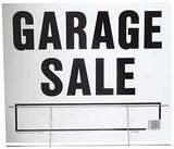 Hy-Ko LGS-2 Lawn Sign, Garage Sale, Black Legend, Plastic, 24 in W x 19 in H Dimensions, Pack of 5