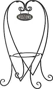 Landscapers Select JY-41 Hanging Planter, 31.3 in OAW, 8 in OAD, 16.3 in OAH, Steel, Black, Powder-Coated, Pack of 6