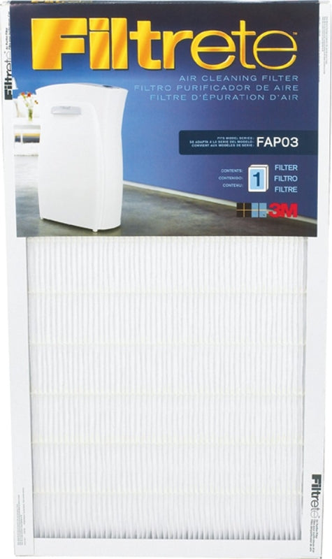 Filtrete FAPF03 Air Purifier Filter, 11-3/4 in L, 21.44 in W, 13 MERV, 99.9 % Filter Efficiency Pack of 4