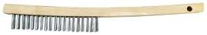 Premier 319 Standard Wire Brush, 3 x 19 Block, Metal Trim, Wood Handle