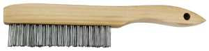 Premier 416 Standard Wire Brush, 4 x 16 Block, Metal Trim, Wood Handle