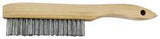 Premier 416 Standard Wire Brush, 4 x 16 Block, Metal Trim, Wood Handle