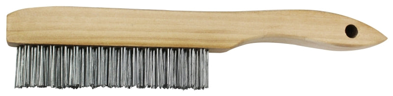 Premier 416 Standard Wire Brush, 4 x 16 Block, Metal Trim, Wood Handle