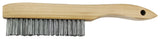 Premier 416 Standard Wire Brush, 4 x 16 Block, Metal Trim, Wood Handle