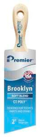 Premier Brooklyn 17306 Paint Brush, 2 in W, Short Sash Brush, 2-3/4 in L Bristle, Polyester Bristle
