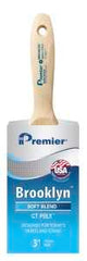 Premier Brooklyn 17314 Paint Brush, 3 in W, Beavertail Varnish Wall Brush, 3-1/4 in L Bristle, Polyester Bristle