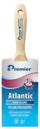 Premier Atlantic 17354 Paint Brush, 3 in W, Beavertail Varnish Wall Brush, 3-7/16 in L Bristle, Nylon/Polyester Bristle