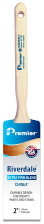 Premier Riverdale 17261 Paint Brush, 2 in W, Flat Sash Brush, 2-11/16 in L Bristle, Chinex Bristle