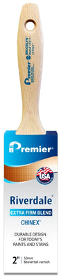 Premier Riverdale 17271 Paint Brush, 2 in W, Beavertail Varnish Brush, 2-11/16 in L Bristle, Chinex Bristle