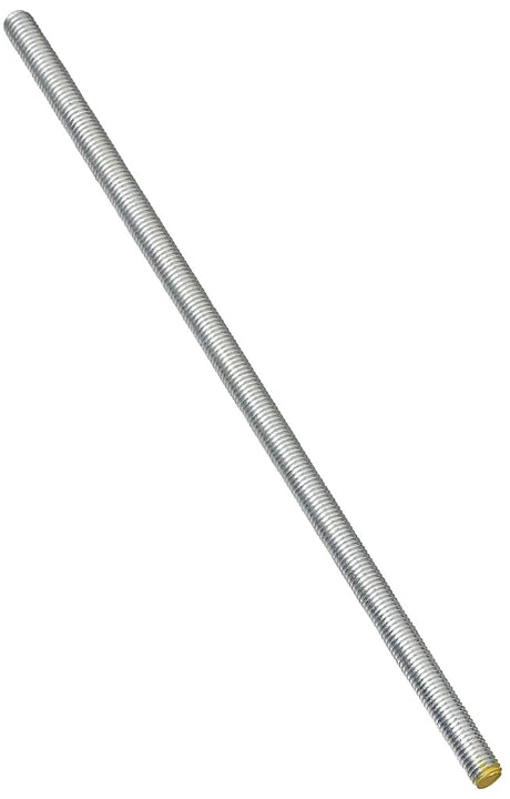 National Hardware N179-333 Threaded Rod, 3/8-16 Thread, 12 in L, A Grade, Steel, Zinc, UNC Thread
