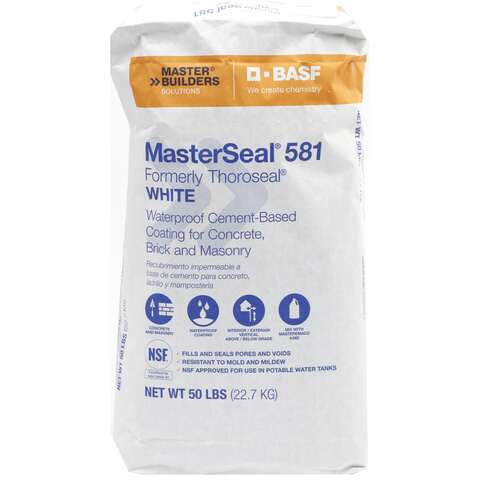 BASF MasterSeal 581 White Cement-Based Waterproof Coating 50 lb