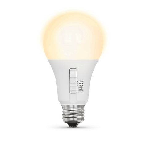 Feit Electric OM100DM/6WYCA/2 LED Light Bulb, A21 Lamp, 100 W Equivalent, E26 Lamp Base, White