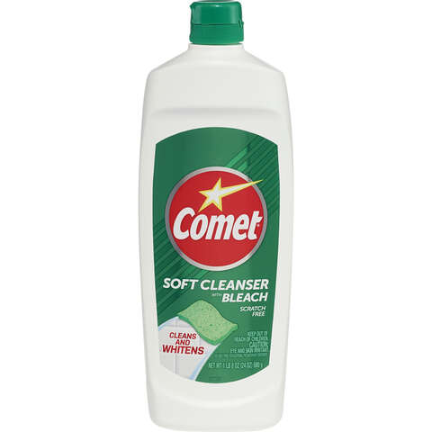 Comet No Scent Soft Cleaner with Bleach Cream 24 oz, Pack of 6