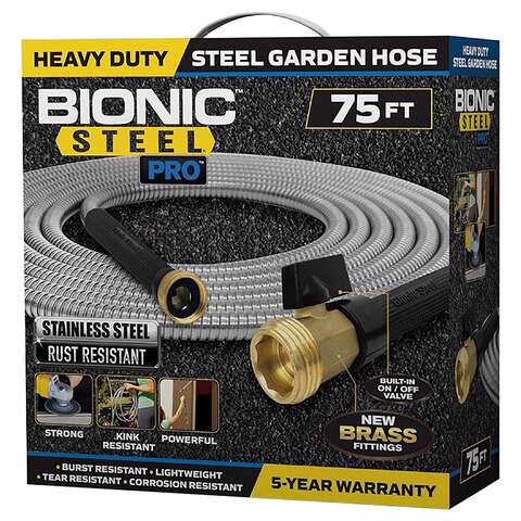 Bionic Steel Pro 5/8 in. D X 75 ft. L Heavy Duty Commercial Grade Garden Hose, Pack of 2