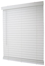 Simple Spaces FWMB-14 Blind, 64 in L, 34 in W, Faux Wood, White, Pack of 2