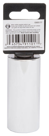 Vulcan MT6528632 Drive Socket, 1 in Socket, 1/2 in Drive, 12-Point, Chrome Vanadium Steel, Chrome