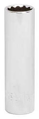 Vulcan MT6528977 Drive Socket, 16 mm Socket, 1/2 in Drive, 12-Point, Chrome Vanadium Steel, Chrome