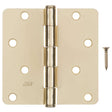 Ace 4 in. L Bright Brass Residential Door Hinge 3 pk