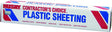 Poly-America CF1020C Painter's Sheeting, 100 ft L, 20 ft W, 10 mil Thick, Polyethylene Backing, Clear