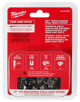 Milwaukee 49-16-2759 Telescoping Pole Saw Chain, Low-Kickback Chain, 10 in L Bar, 0.043 in Gauge, 0.325 in TPI/Pitch