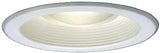 Halo 5001P Baffle Trim, 5 in Dia, 6-1/8 in OAH, Metal Body, White