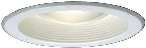 Halo 5001P Baffle Trim, 5 in Dia, 6-1/8 in OAH, Metal Body, White
