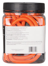 ProSource FH4034 Stretch Cord, 9 mm Dia, 48 in L, Polypropylene, Orange, Hook End, Pack of 12