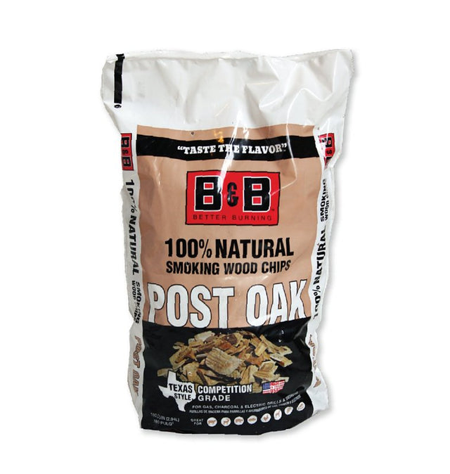 B & B Charcoal 00124 Series Smoking Chips, Post Oak, Wood, 180 cu-in