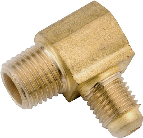 Anderson Metals 754049-1012 Tube Elbow, 5/8 x 3/4 in, Flare x Male, 90 deg Angle, Brass, 650 psi Pressure, Pack of 5