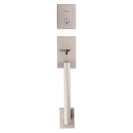 Kwikset San Clemente Series 818SCEXHFL 15 SMT Handleset, 1 Grade, Steel, Satin Nickel, 2-3/8, 2-3/4 in Backset