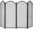 Simple Spaces S41010BK-C3L Fireplace Screen, 51-1/2 in W, 32 in H, Steel, Black Powder-Coated, Black
