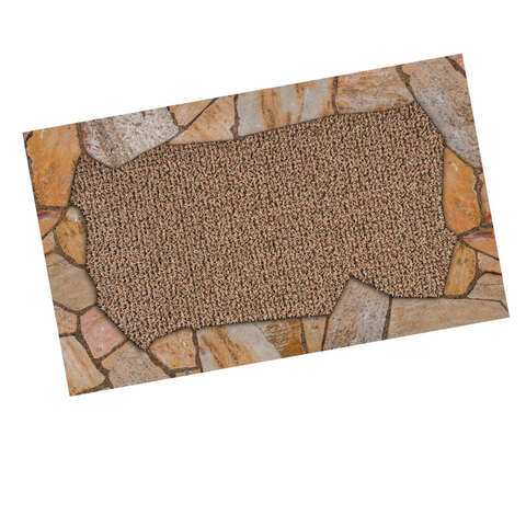 GrassWorx Lancaster Jute 18 in. W X 30 in. L Brown AstroTurf Door Mat