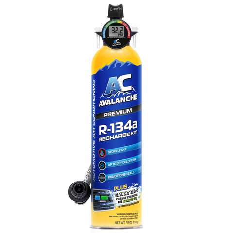 AC Avalanche R134a Refrigerant Recharge Kit 18 oz, Pack of 6