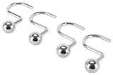 Simple Spaces SD-CBH-CH Ball Shower Curtin Hook, 1-1/16 in Opening, Steel, Chrome, 1-3/4 in W, 2-7/8 in H