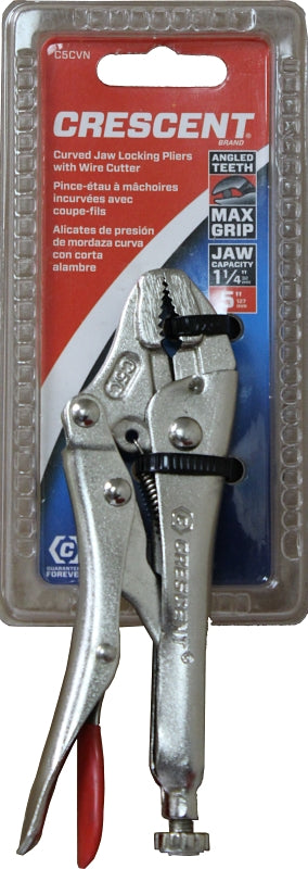 Crescent C5CVN/C5CV Locking Plier, 5 in OAL, 1-1/4 in Jaw Opening, Non-Slip Grip Handle