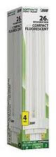 Feit Electric PLD26E Fluorescent Bulb, 26 W, PL Lamp, G24Q-3 Lamp Base, 1600 Lumens, 2700 K Color Temp, Soft White Light