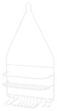 Simple Spaces SS-SC-25-PE-3L Shower Caddy, 2-Shelf, Steel, 10 in OAW, 19 in OAH, 4-1/4 in OAD, 10 lb